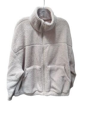 Old Navy Sherpa Light Pink Zipper Sweatshirt - Women's XL